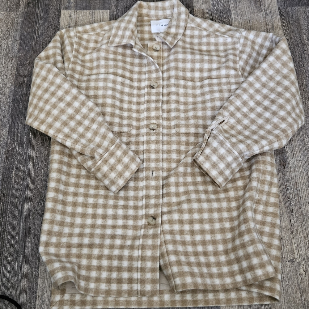Frame gingham shacket - Picture 10 of 10